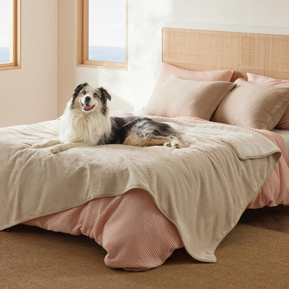 Bedsure Waterproof Dog Blankets for Large Dogs Sherpa Fleece Throw, 40X50