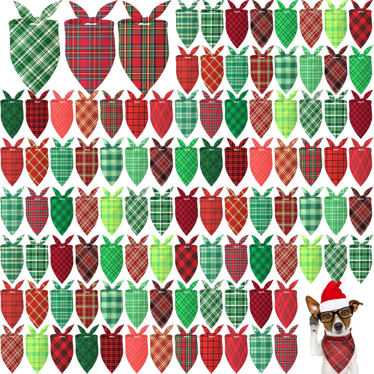 Abbylike 100 Pcs Summer Hawaiian Dog Bandanas Bulk, Tropical Fruits