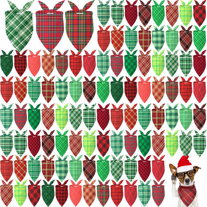 Abbylike 100 Pcs Halloween Dog Bandanas Bulk Cute Dog Paw Prints Pattern
