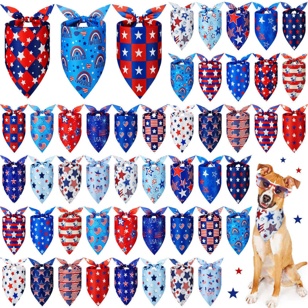 Preboun 50 Pcs Fall Dog Bandanas Bulk, Autumn Pumpkin Maple Leaves Pattern