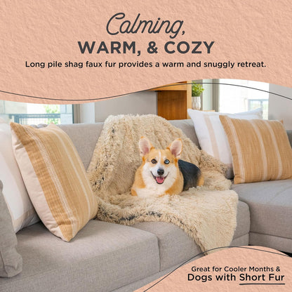 Best Friends by Sheri Dog Blanket, Shag Faux Fur, Taupe, 30" x 40"