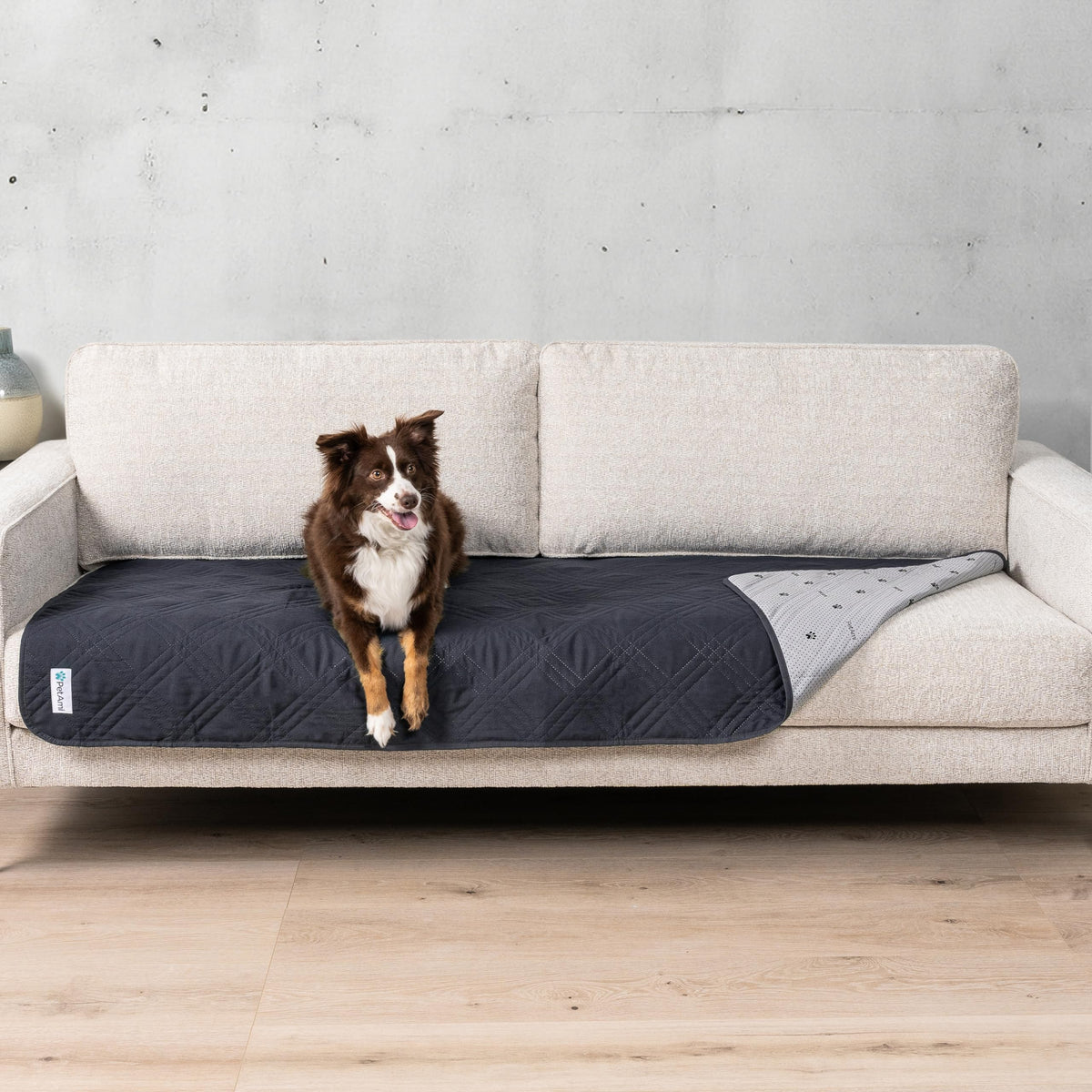 PetAmi Waterproof Couch Cover for Dog Non-Slip Bed Sofa Blanket, 52x82 Gray