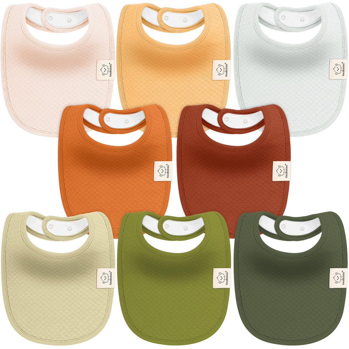 KeaBabies 8-Pack Organic Baby Bibs for Drooling and Teething (Pets & Paws)