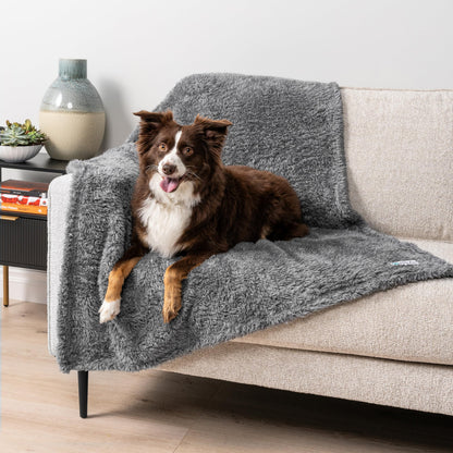 PetAmi Soft Plush Sherpa Dog Blanket for Pet Cat, Medium 29x40, Dusty Blue