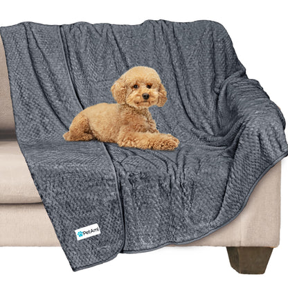 PetAmi Waterproof Dog Blanket, Leakproof Pet Throw, Twin 60x80 Taupe Beige
