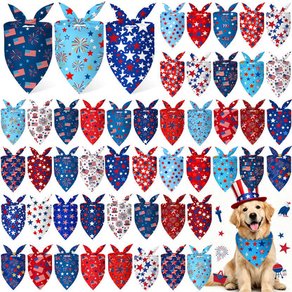 Abbylike 50 Pcs Halloween Dog Bandanas Bulk, Pumpkin Ghost Bat Skull