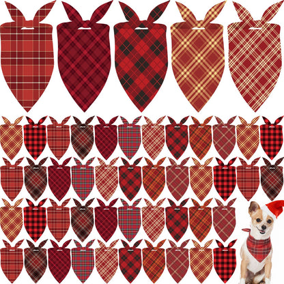 Weewooday 50 Pcs Fall Dog Bandanas Bulk for Autumn Pet Soft Bibs Adjustable Squirrel Fox Hedgehog Kerchief Bandana for Small Medium Large Grooming Accessories (Fall Animals, 25.6 x 17.7 x 17.7 Inch)