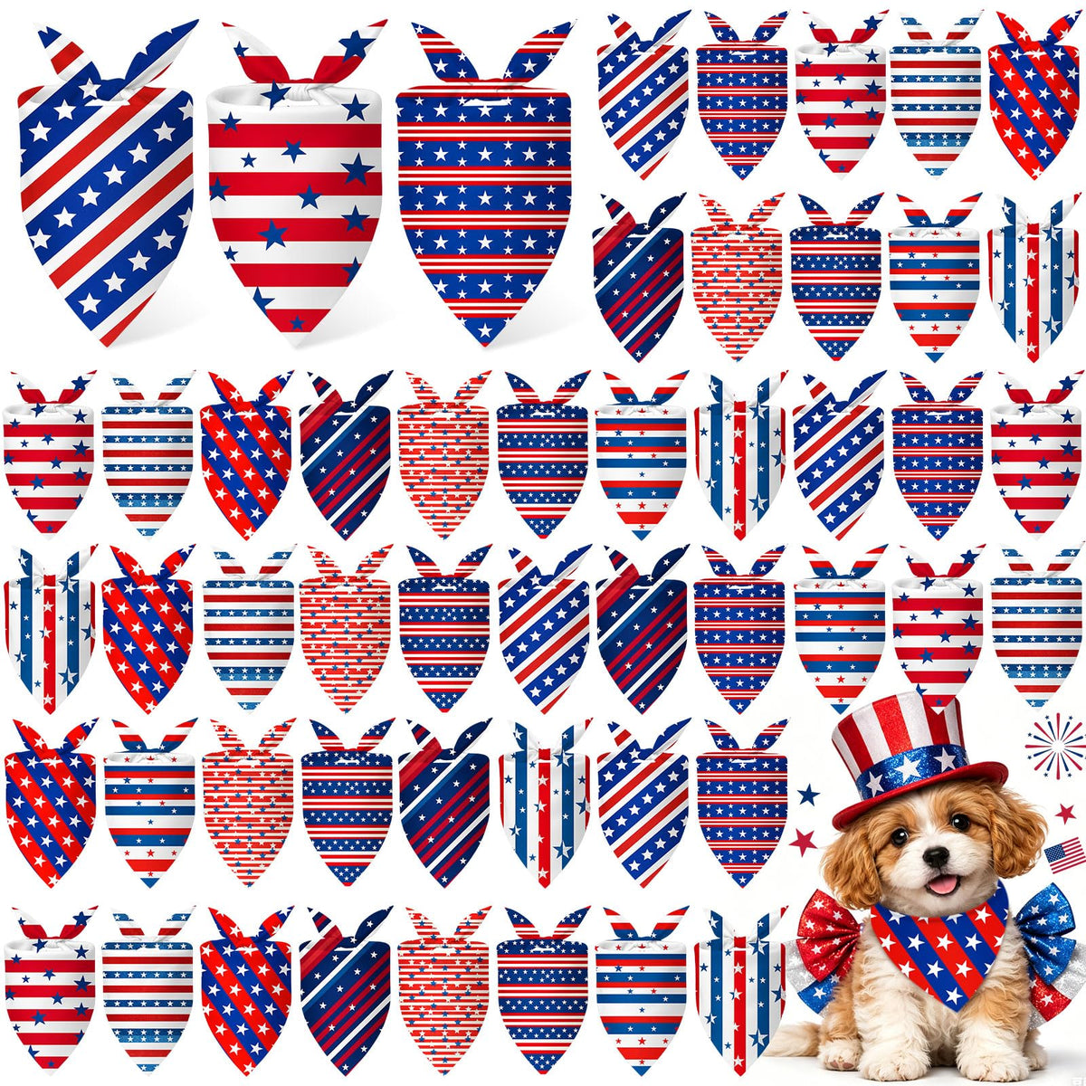 Weewooday 50 Pcs Fall Dog Bandanas Bulk for Autumn Pet Soft Bibs Adjustable Squirrel Fox Hedgehog Kerchief Bandana for Small Medium Large Grooming Accessories (Fall Animals, 25.6 x 17.7 x 17.7 Inch)
