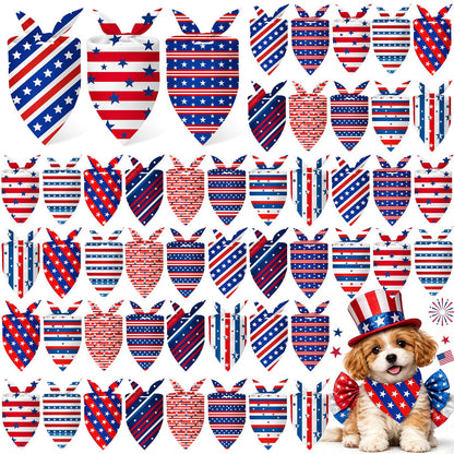 Weewooday 50 Pcs Fall Dog Bandanas Bulk for Autumn Pet Soft Bibs Adjustable Squirrel Fox Hedgehog Kerchief Bandana for Small Medium Large Grooming Accessories (Fall Animals, 25.6 x 17.7 x 17.7 Inch)