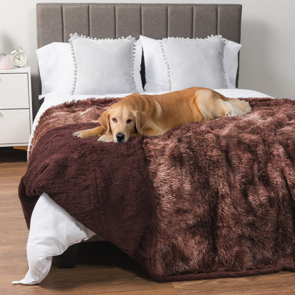 PetAmi Waterproof Dog Blanket for Couch Protector Pet Throw, 40x60 Taupe