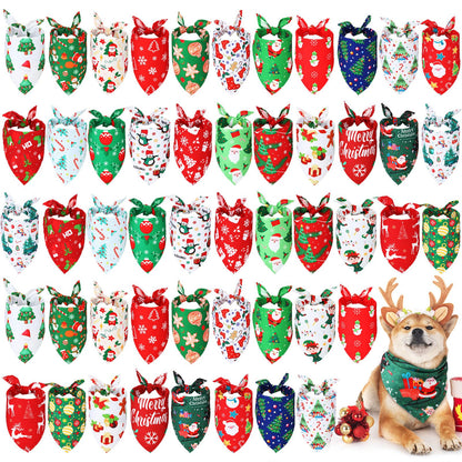 Abbylike 50 Pcs Halloween Dog Bandanas Bulk, Pumpkin Ghost Bat Skull