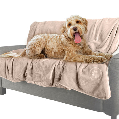 PETMAKER Waterproof Reversible Dog Blanket, Gray, 60” x 70”