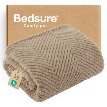 Bedsure Ultra Soft Dog Blankets for Large Dogs 300GSM Fleece, 40x50 Blue