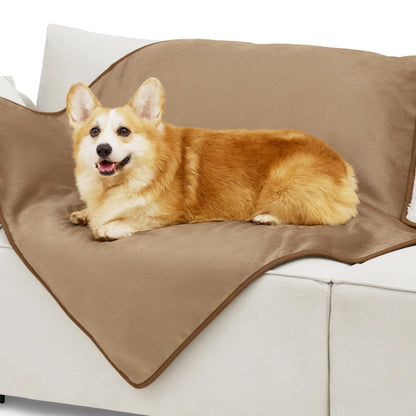 Bedsure Waterproof Dog Blankets for Large Dogs Sherpa Fleece Throw, 40X50