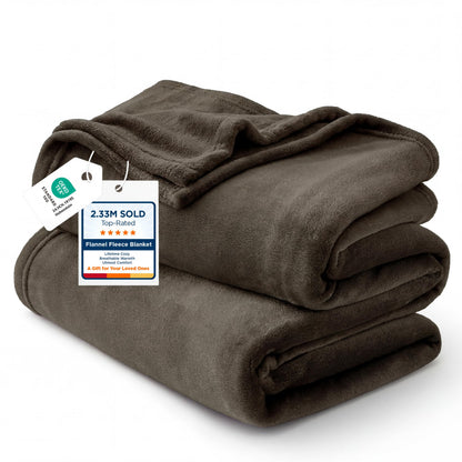 Bedsure GentleSoft Fleece Blanket Twin Size Grey - 300GSM Lightweight Plush Fuzzy Cozy Soft Warm Blanket for Bed, Sofa, Couch, Travel, Camping, 60x80 inches