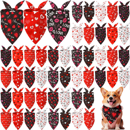 Weewooday 50 Pcs Fall Dog Bandanas Bulk for Autumn Pet Soft Bibs Adjustable Squirrel Fox Hedgehog Kerchief Bandana for Small Medium Large Grooming Accessories (Fall Animals, 25.6 x 17.7 x 17.7 Inch)