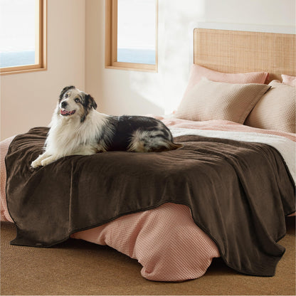 Bedsure Waterproof Dog Blankets for Large Dogs Sherpa Fleece Throw, 40X50