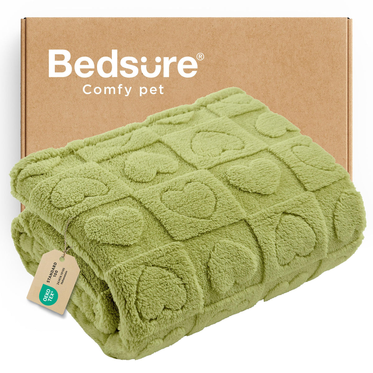 Bedsure Ultra Soft Dog Blankets for Large Dogs 300GSM Fleece, 40x50 Blue
