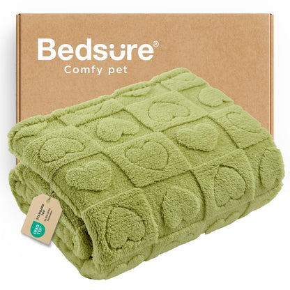Bedsure Ultra Soft Dog Blankets for Large Dogs 300GSM Fleece, 40x50 Blue