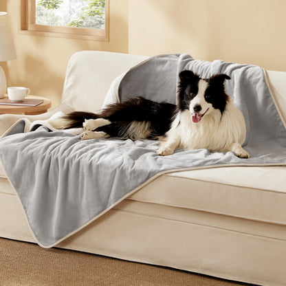 Bedsure Waterproof Dog Blankets for Large Dogs Sherpa Fleece Throw, 40X50
