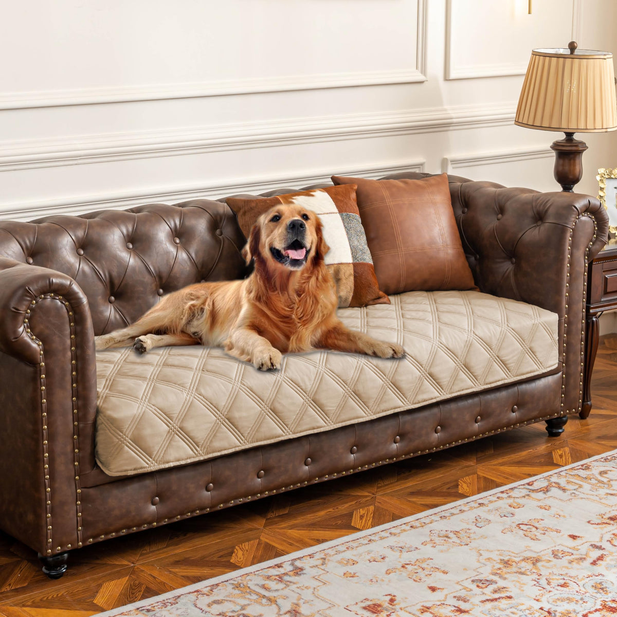 Ameritex Waterproof Dog Bed Cover Pet Blanket with Anti-Slip Back