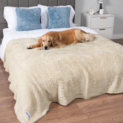 PetAmi Fluffy Sherpa Waterproof Dog Blanket for Small Pet Cat, 24x32 Pink