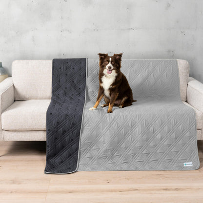PetAmi Waterproof Couch Cover for Dog Non-Slip Bed Sofa Blanket, 52x82 Gray
