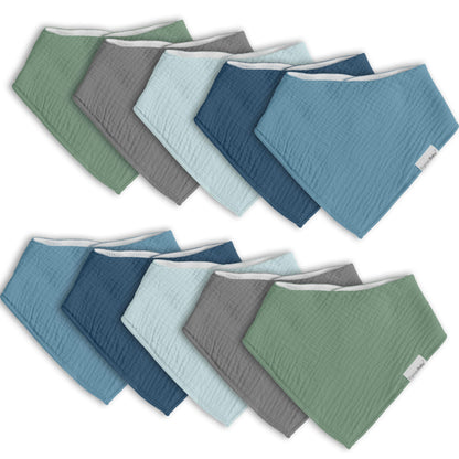 Baby Bandana Drool Bibs for Boys Girls,Super Absorbent Triangle Baby Bibs for Drooling and Teething,100% Cotton Soft for Infant,Newborn 12Pack