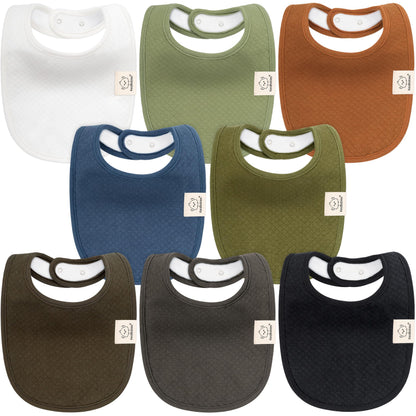 KeaBabies 8-Pack Organic Baby Bibs for Drooling and Teething (Pets & Paws)