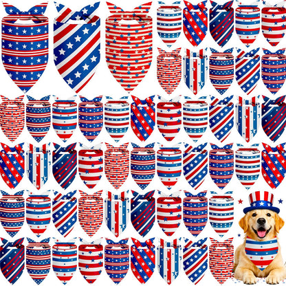 Weewooday 50 Pcs Fall Dog Bandanas Bulk for Autumn Pet Soft Bibs Adjustable Squirrel Fox Hedgehog Kerchief Bandana for Small Medium Large Grooming Accessories (Fall Animals, 25.6 x 17.7 x 17.7 Inch)