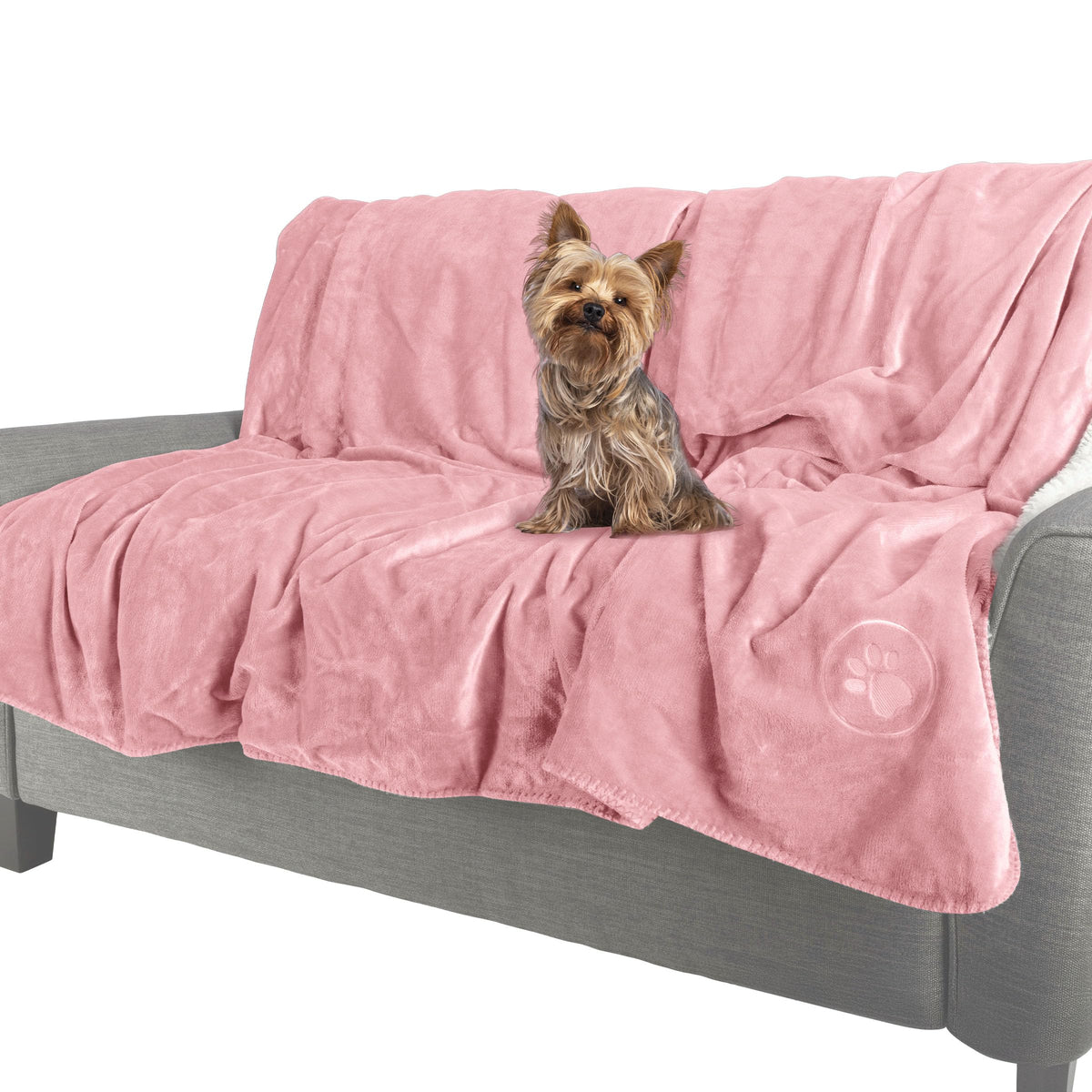 PETMAKER Waterproof Reversible Dog Blanket, Gray, 60” x 70”
