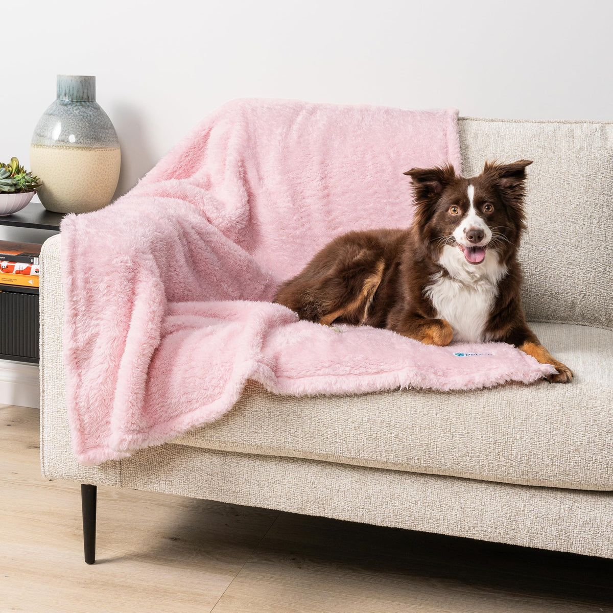 PetAmi Fluffy Sherpa Waterproof Dog Blanket for Small Pet Cat, 24x32 Pink