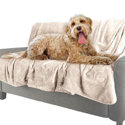 PETMAKER Waterproof Reversible Dog Blanket, Gray, 60” x 70”