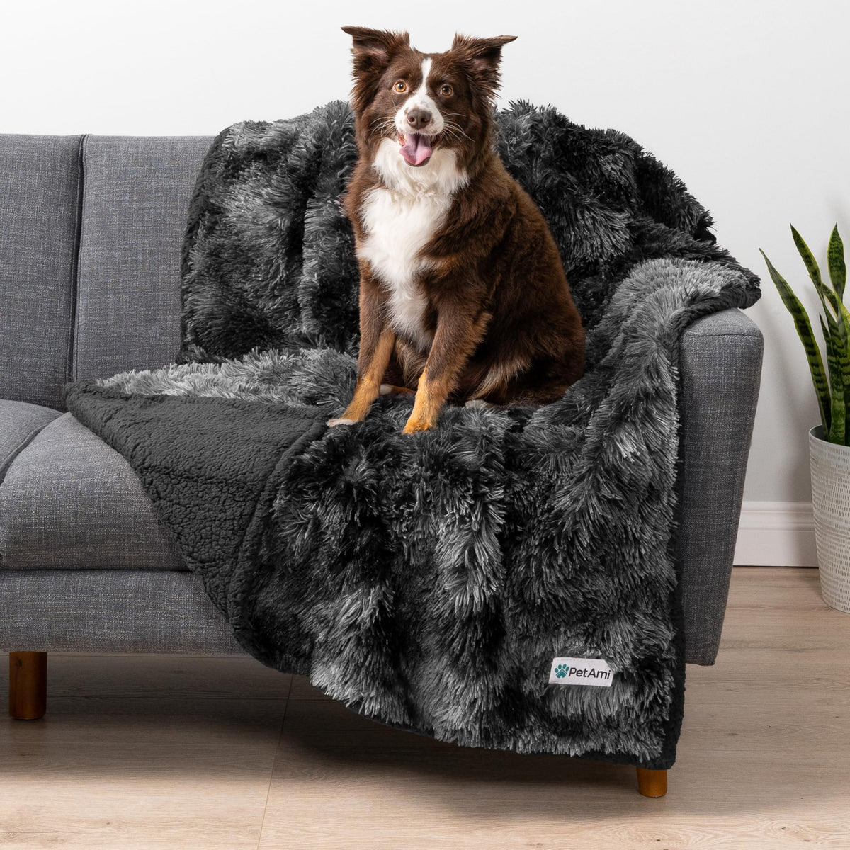 PetAmi Waterproof Dog Blanket for Couch Protector Pet Throw, 40x60 Taupe