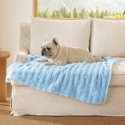 Bedsure Ultra Soft Dog Blankets for Large Dogs 300GSM Fleece, 40x50 Blue