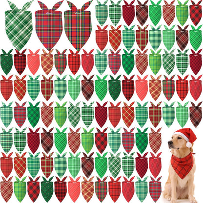Abbylike 100 Pcs Summer Hawaiian Dog Bandanas Bulk, Tropical Fruits