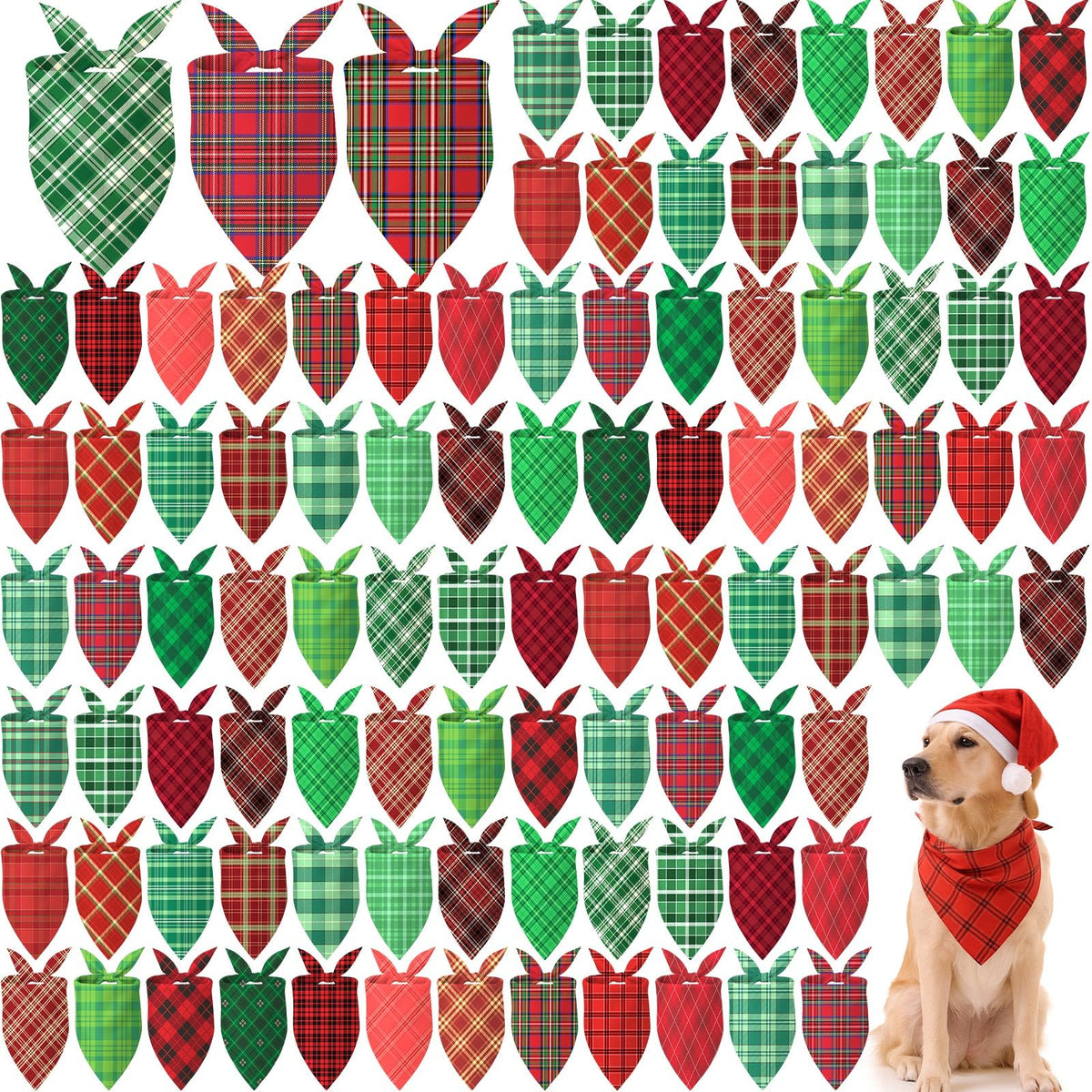 Abbylike 100 Pcs Halloween Dog Bandanas Bulk Cute Dog Paw Prints Pattern