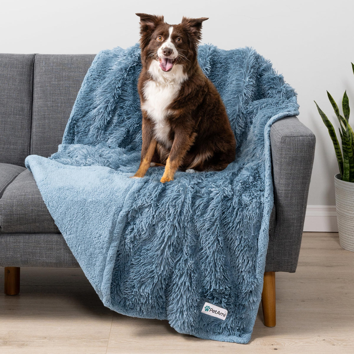 PetAmi Waterproof Dog Blanket for Couch Protector Pet Throw, 40x60 Taupe
