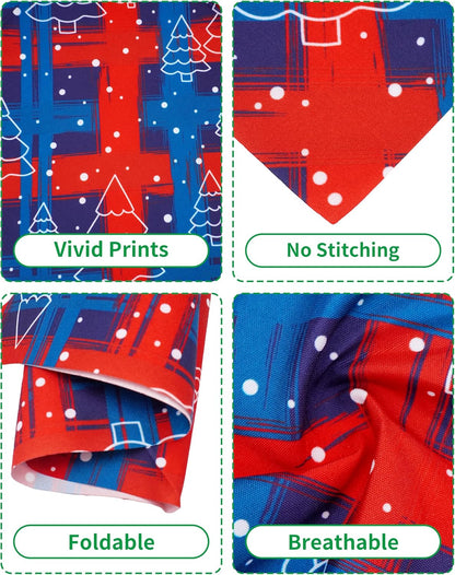PET SHOW 100 Pack Christmas Dog Bandanas Bulk Seamless for Medium Dogs