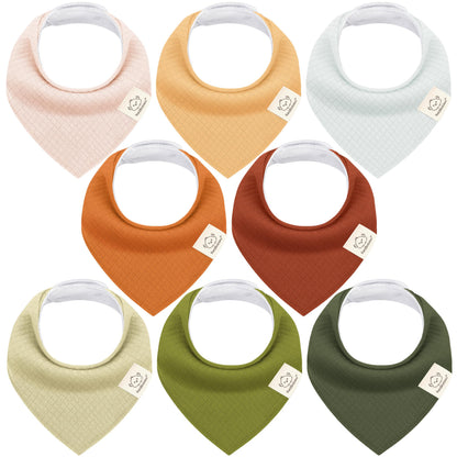 KeaBabies 8pk Organic Baby Bandana Bibs for Drooling Teething, Pets & Paws