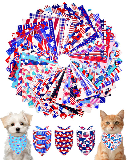 PET SHOW 50 Pack Boy Dog Bandanas Bulk for Medium Dogs