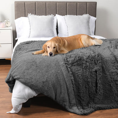 PetAmi Waterproof Dog Blanket for Couch Protector Pet Throw, 40x60 Taupe