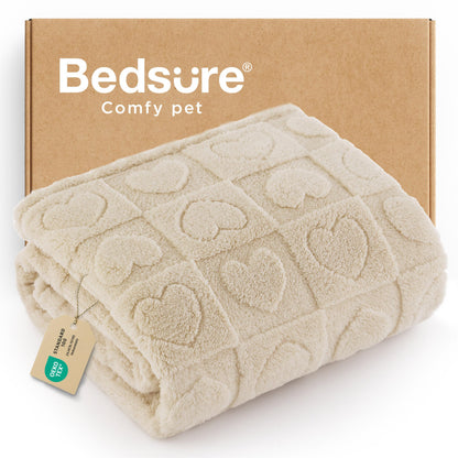 Bedsure Ultra Soft Dog Blankets for Large Dogs 300GSM Fleece, 40x50 Blue