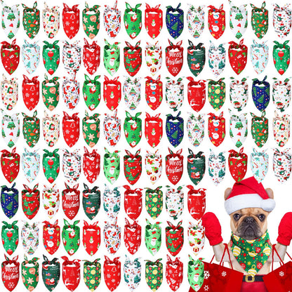Abbylike 100 Pcs Summer Hawaiian Dog Bandanas Bulk, Tropical Fruits