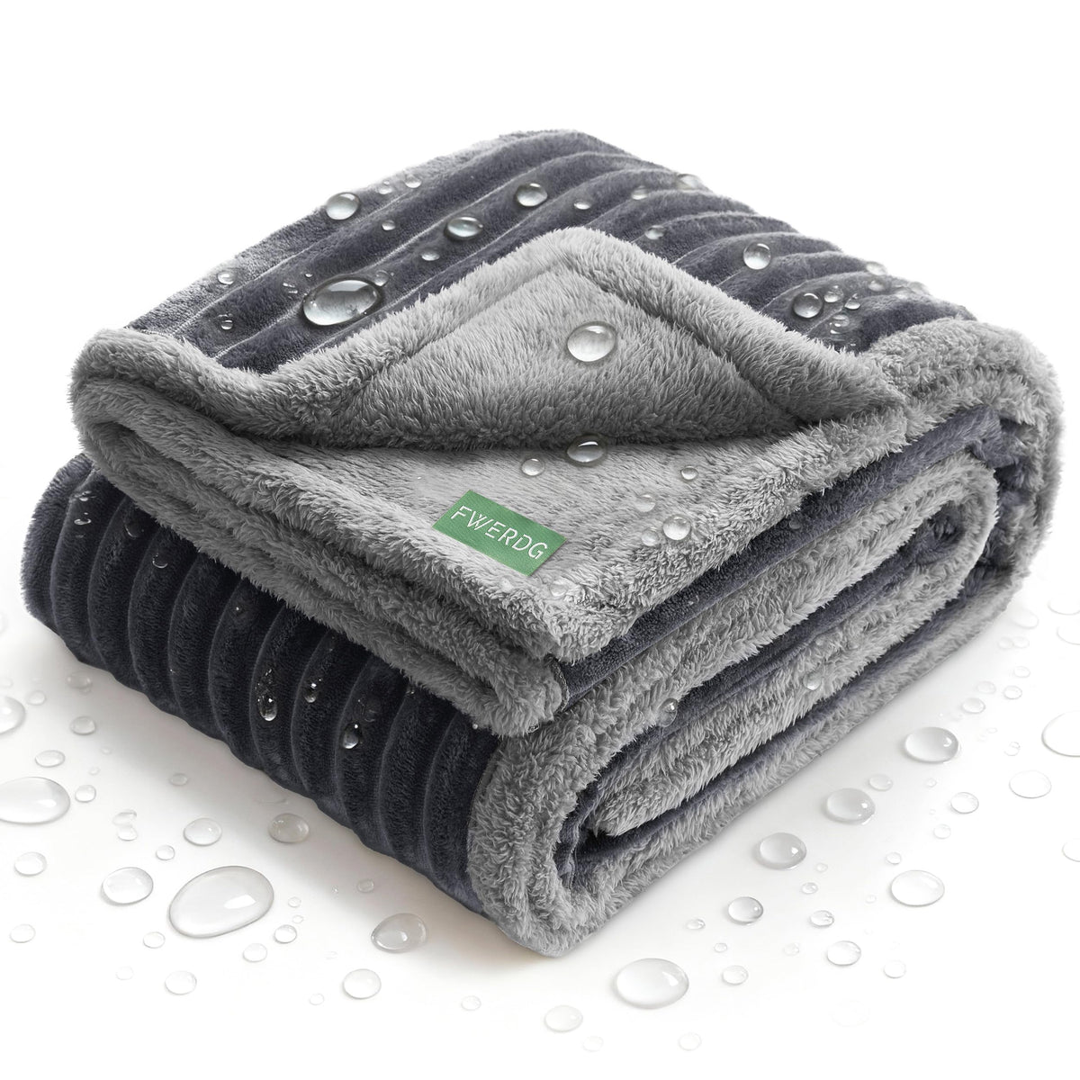 Waterproof Dog Blanket for Couch - Washable Medium Pet Blanket for Furniture Protector, Cozy Fleece Calming Dog Crate Blankets for Indoors & Outdoors, Cream, 30"x40"