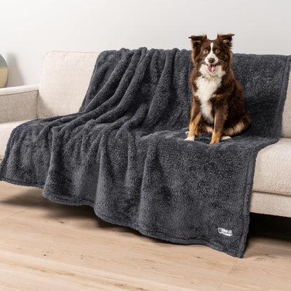 PetAmi Fluffy Sherpa Waterproof Dog Blanket for Small Pet Cat, 24x32 Pink