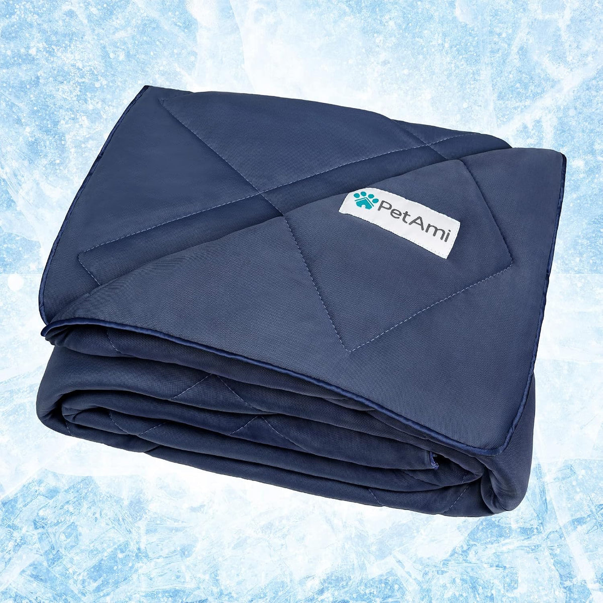 PetAmi Cooling Dog Blanket Lightweight Soft for Large Pet Cat, 40x60 Navy