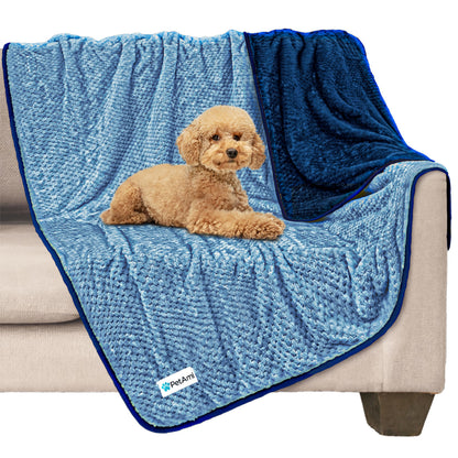 PetAmi Waterproof Dog Blanket, Leakproof Pet Throw, Twin 60x80 Taupe Beige