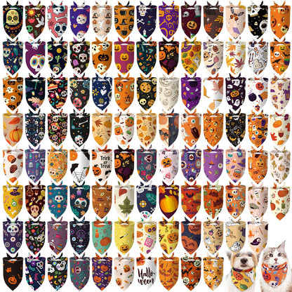 Huhumy 100 Pcs Paw Dog Bandanas Bulk Pet Paw Grooming Bandanas for Dogs