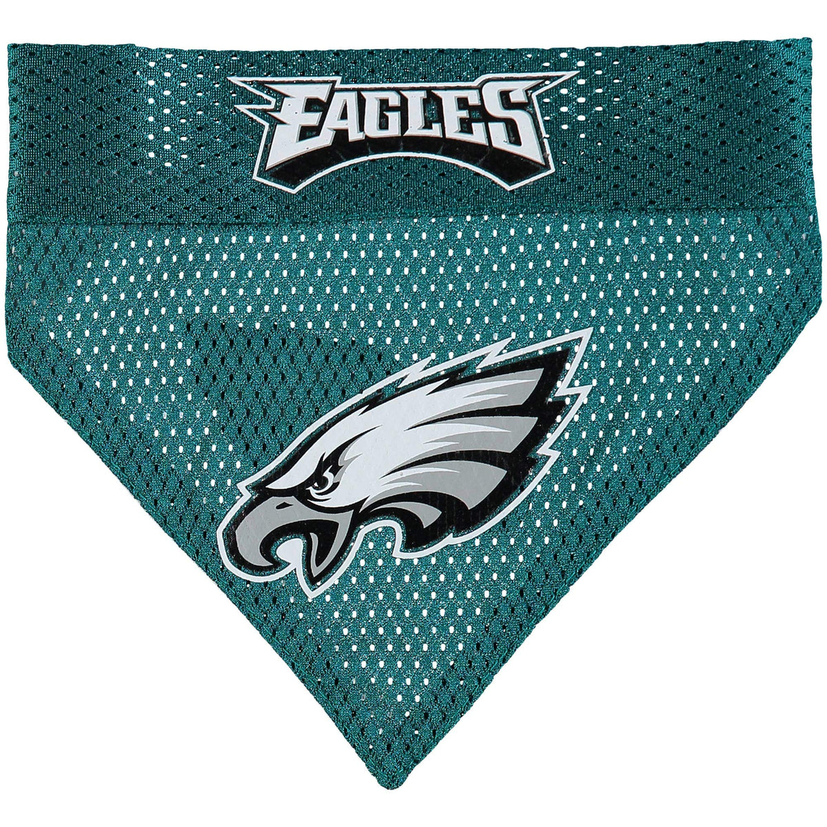 Pets First NFL DOG BANDANA - PHILADELPHIA EAGLES REVERSIBLE PET BANDANA. 2 Sided Sports Bandana with a PREMIUM Embroidery TEAM LOGO, Small/Medium. - 2 Sizes & 32 NFL Teams available, PHL-3217-S-M
